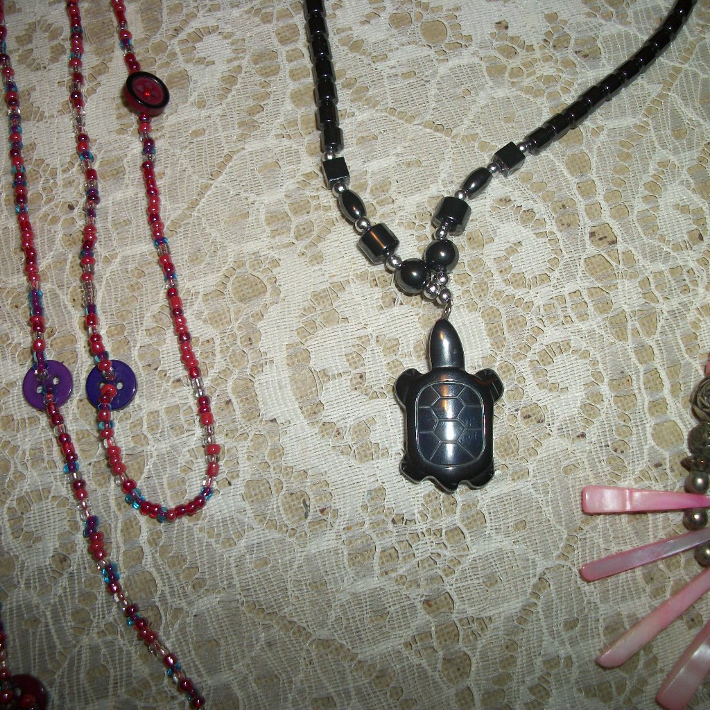 Mermaidcore Retro Jewelry Turtle, Beads, Pink Shells Bundle 3